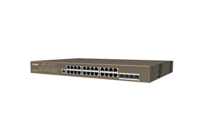 Tenda TEG5328P-24-410W 28-Port L3 Managed PoE Switch, 24 x 10/100/1000Mbps Ports, 1000Mbps Network, 410W Power - eBuy UAE