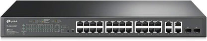 TP Link SL2428P JetStream 24 Port 10/100Mbps + 4 Port Gigabit Smart Switch with 24 Port 250WPoE+ - eBuy UAE