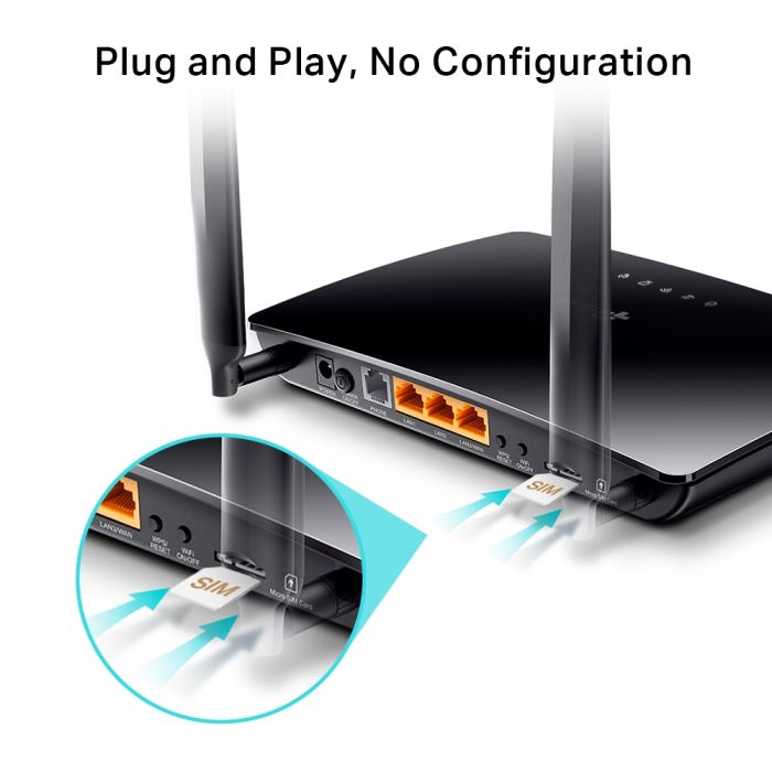 TP Link TL-Mr6500v N300 4G LTE Telephony WiFi Router - eBuy UAE