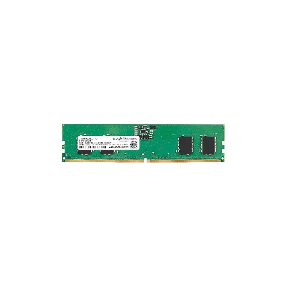 Transcend JM4800ALG8G JetRam DDR5 8GB UDIMM 4800 Mhz 1Rx16 1Gx16 CL40 1.1V - eBuy UAE