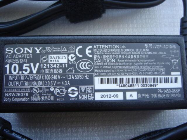 45W Sony Vaio Pro 11 13 Duo 11 13 Series PA-1450-06SP VGP-AC10V7 VGP-AC10V8 VGP-AC10V9 VGP-AC10V10 Laptop Adapter - eBuy UAE