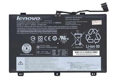 Original Lenovo ThinkPad S3 Yoga 14 ThinkPad S5 FRU P/N 00HW001 ASM P/N SB10F46438 4ICP7/52/76 Laptop battery - eBuy UAE