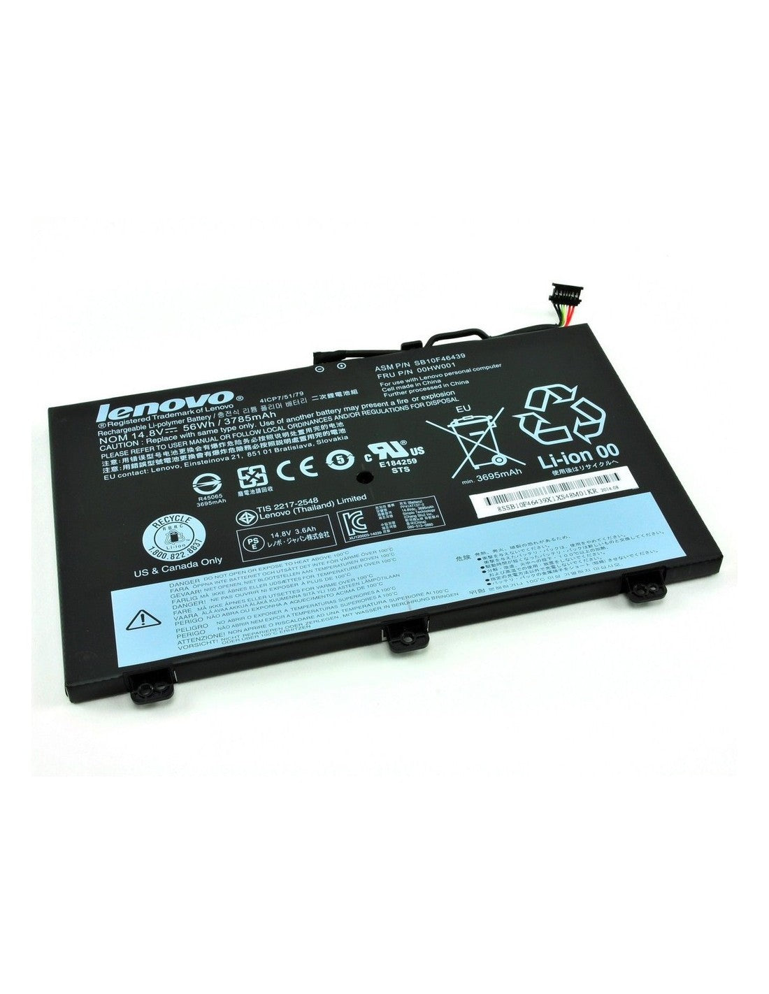 Original Lenovo ThinkPad S3 Yoga 14 ThinkPad S5 FRU P/N 00HW001 ASM P/N SB10F46438 4ICP7/52/76 Laptop battery - eBuy UAE