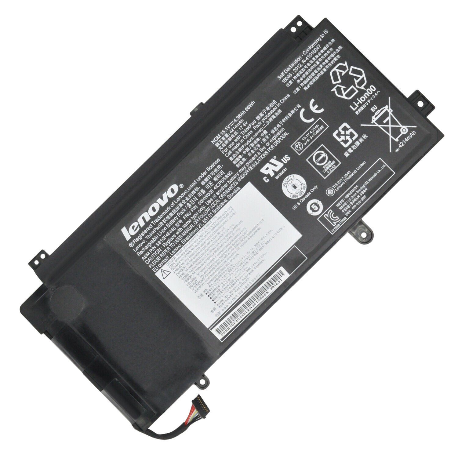 New 15.2V 67Wh Genuine 00HW008 Battery for Lenovo Thinkpad ASM P/N SB10F46446 - eBuy UAE