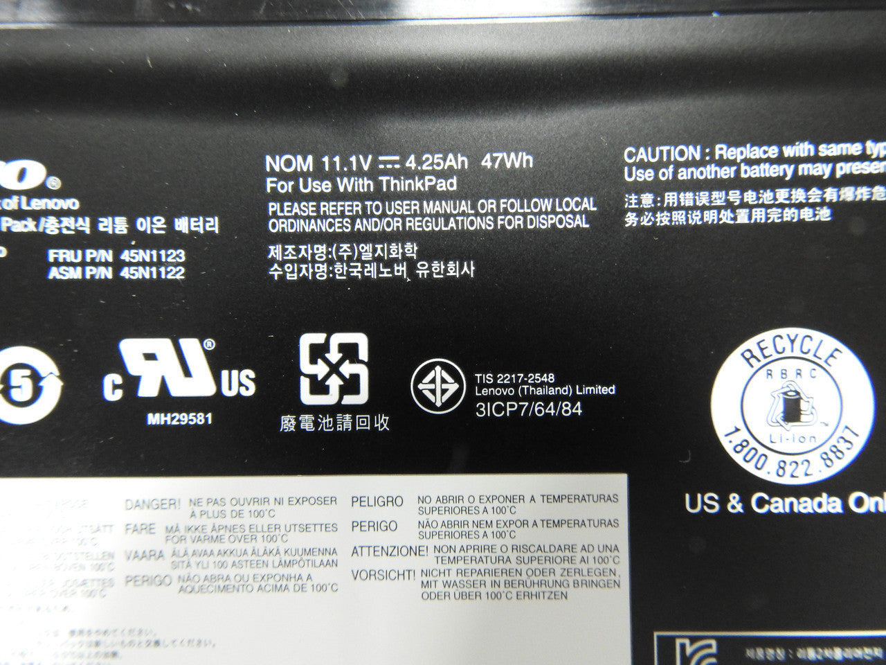11.1V 47wh Original 45N1121 45N1123 Lenovo ThinkPad T431s Series 45N1120 45N1122 Tablet Laptop Battery - eBuy UAE