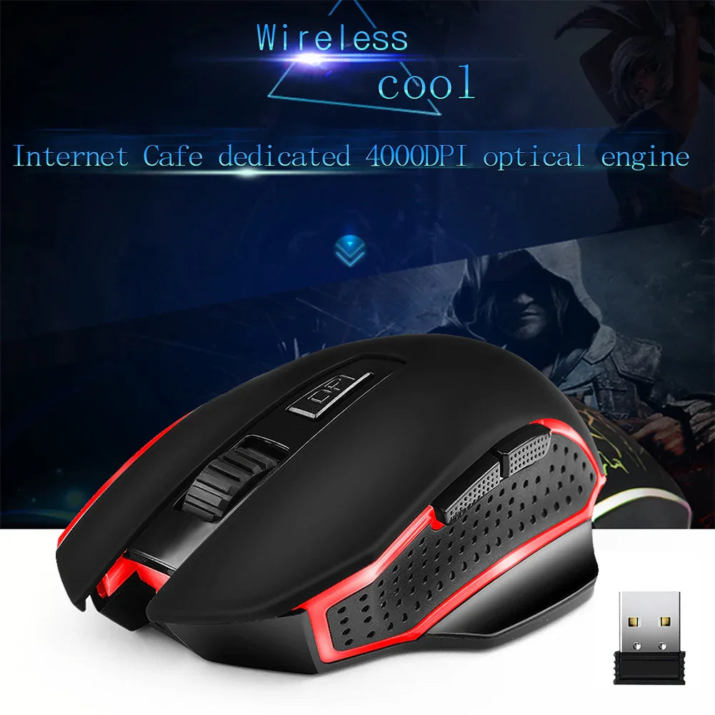 Universal 800/1200/1600/2400DPI 2.4G Wireless Gaming Mouse PC Laptop Supplies - eBuy UAE