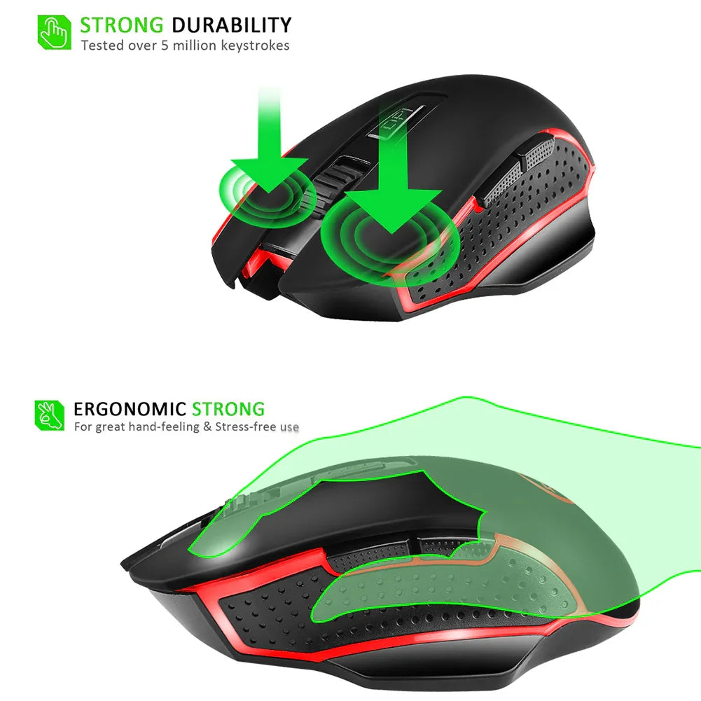 Universal 800/1200/1600/2400DPI 2.4G Wireless Gaming Mouse PC Laptop Supplies - eBuy UAE