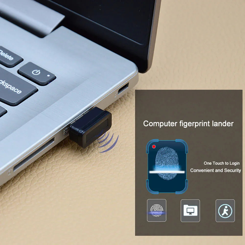 USB Fingerprint Quick Identification File Encryption Laptop Computer Login Lock - eBuy UAE