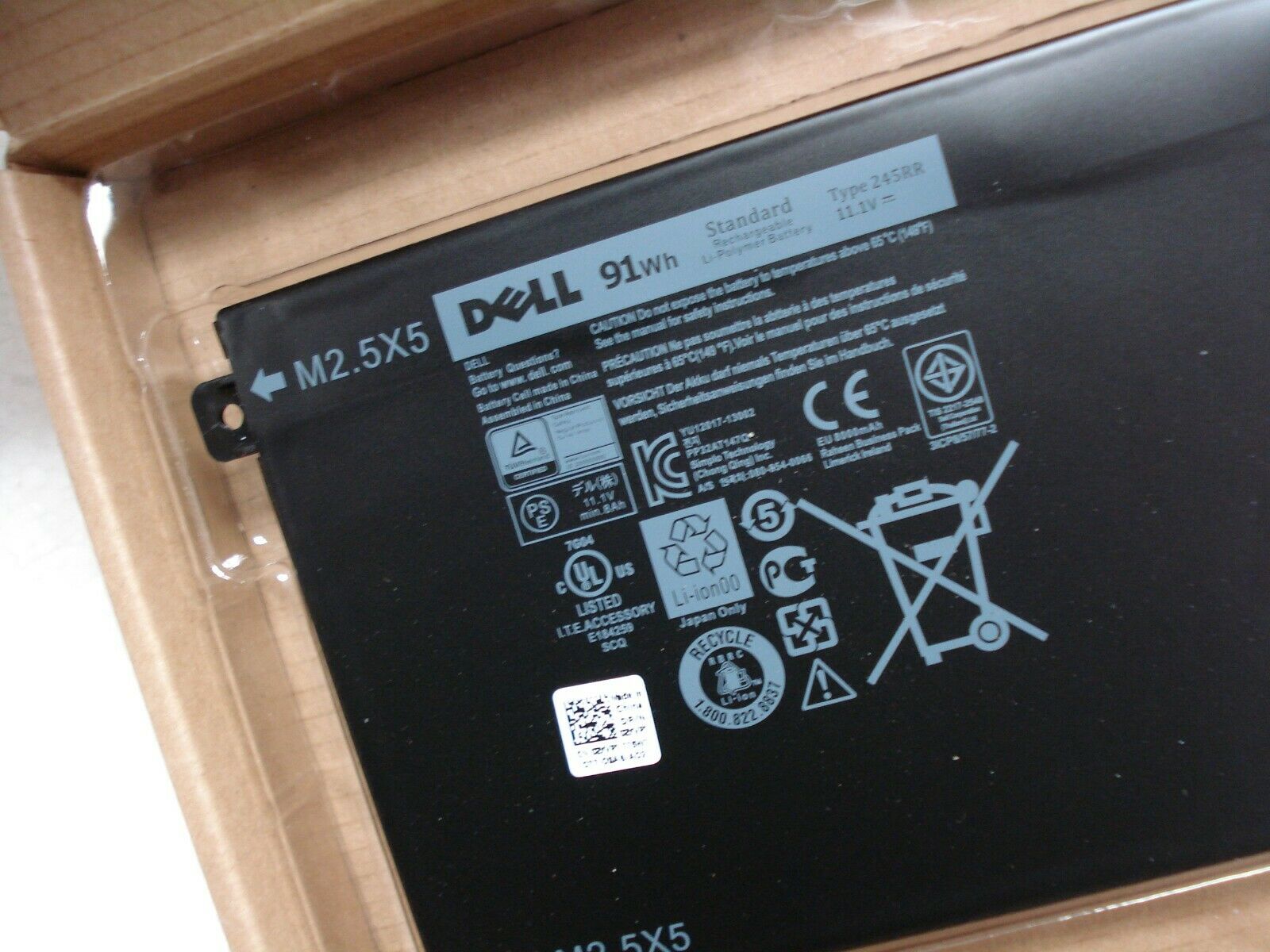 Original 245RR Dell XPS 15 9530 M3800 series T0TRM H76MV 7D1WJ 11.1V 91wh Laptop Battery - eBuy UAE