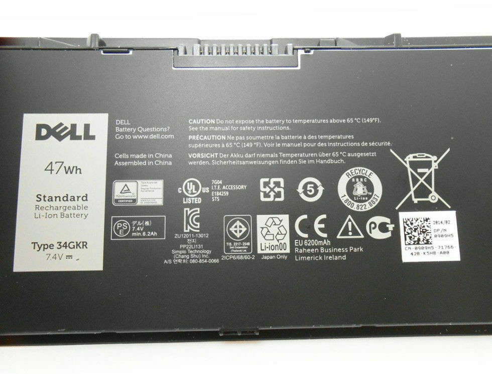11.1V 34Wh 3 Cells Original PFXCR Dell Latitude E7440 T19VW 451-BBFY 451-BBFT 34GKR Ultrbook Rechargeable Battery - eBuy UAE