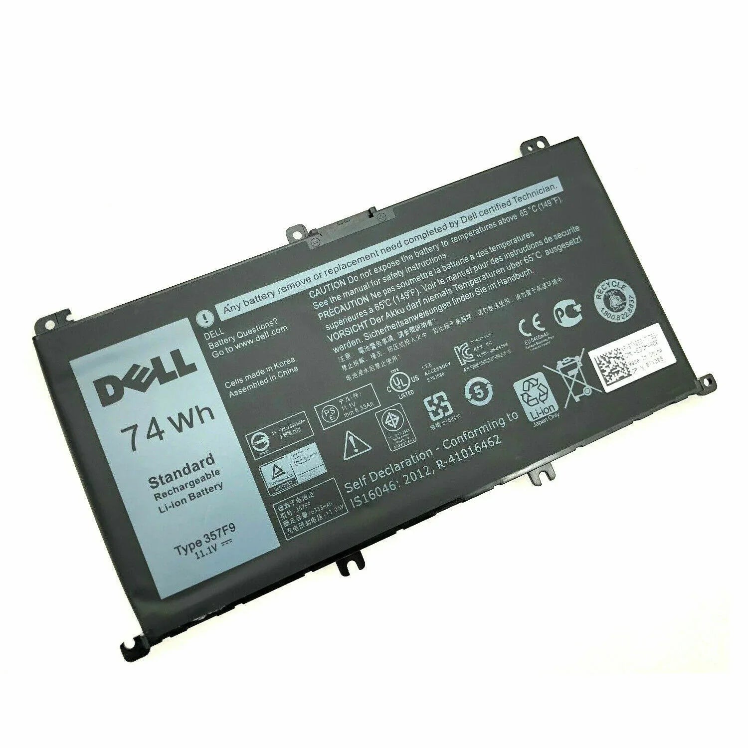 11.4V 74Wh Original 357F9 Dell Inspiron 15 7559 7000 INS15PD-1548B INS15PD-1748B INS15PD-1848B Laptop Battery - eBuy UAE
