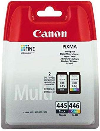 Canon PG445 and CL446 Combo Pack for iP2840 MG2440 MG2540 MG2940 Printers