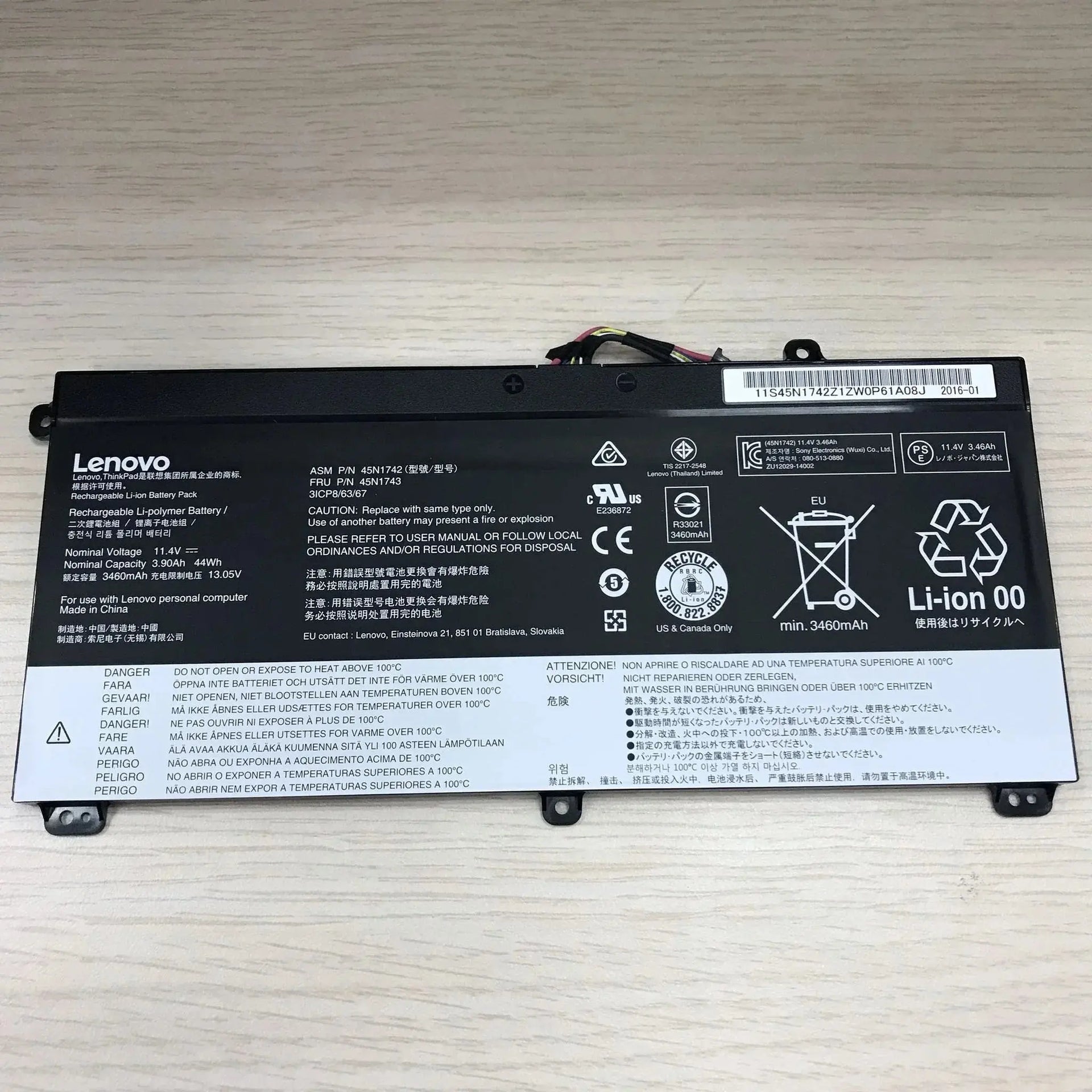 Used New 00NY639 45N1742 45N1743 Battery For Lenovo Thinkpad T550 T560 W550s 236515763495