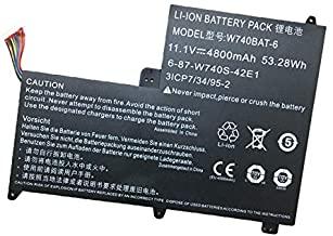 11.1V 53.28wh 4800mAh Original W740BAT-6 Laptop Battery compatible with Clevo X411 S413 W740S 31CP7/34/95-2 6-87-W740S-42E1 Tablet - eBuy UAE