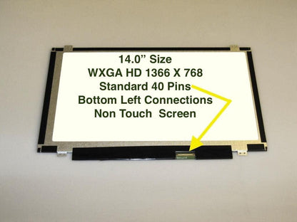 HP Chromebook 14 14.0" LED LCD Screen WXGA HD 40 pin Laptop Glossy Display fits 14-Q010DX, - eBuy UAE