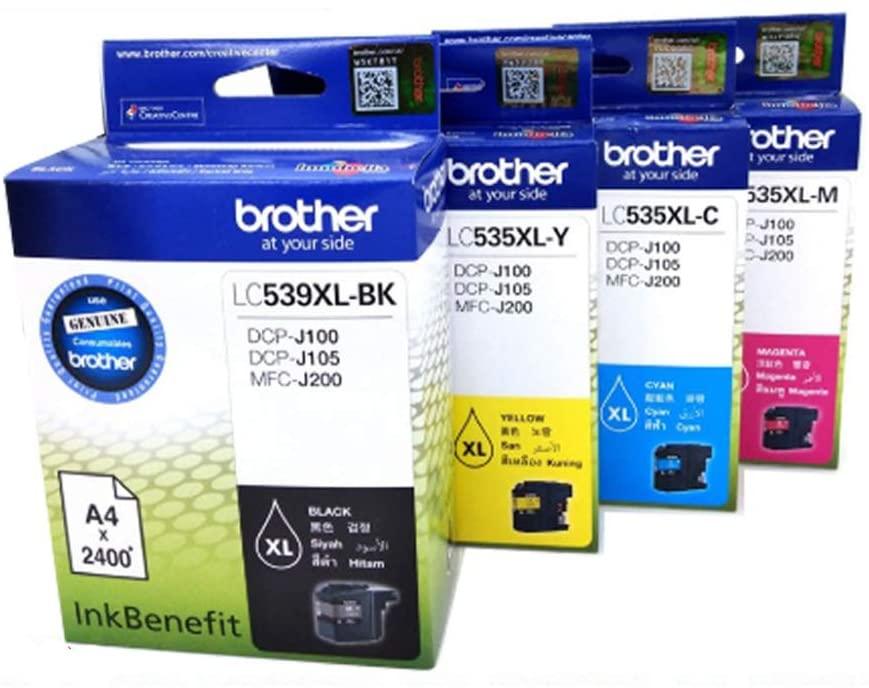 LC539XLBK LC535XL Compatible Ink Cartridge , Brother Ink Set For Dcp J100 J105 Mfc J200 Printers - eBuy UAE