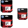 HP 652 Black F6V25AE - 2 PCS and HP 652 Tricolor F6V24AE - 1PC Ink Cartridges