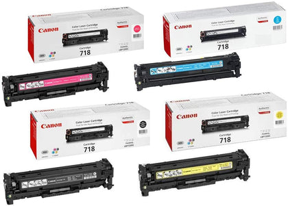 Canon 718 Laser Ink Toner 4 Color Set BK/C/M/Y