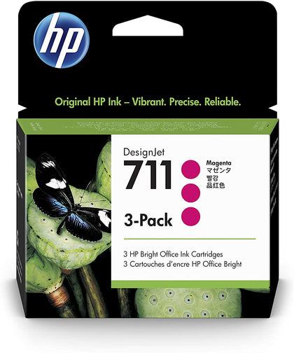 HP 711 Magenta tri-pack (CZ135A) VE 3 x 29ml für Designjet T120, T520 ePrinter serie