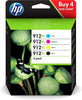 HP 912XL 4-pack Black/Cyan/Magenta/Yellow Original Ink Cartridges For HP OfficeJet Pro 8022 8012 8017 printers 3YP34AE