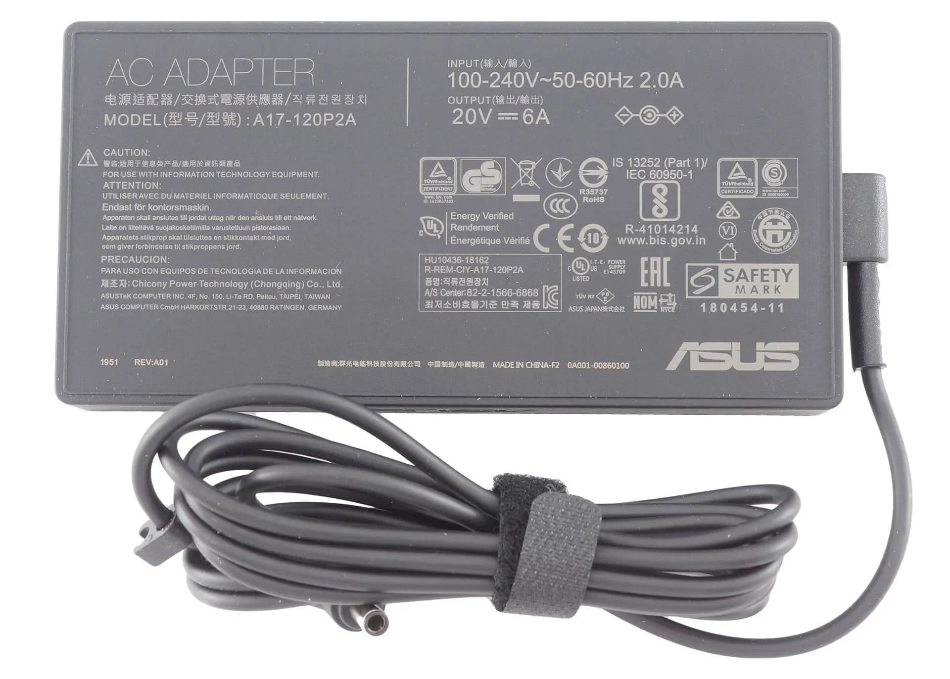 120W Original Asus Zenbook 15 A17-120P2A, 0A001-00860100 20V 6A Laptop Adapter - eBuy UAE