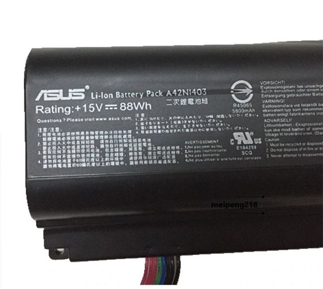 Original A42N1403 Asus Rog G751J-BHI7T25 A42LM93 4ICR19/66-2 GFX71JY Laptop Battery - eBuy UAE