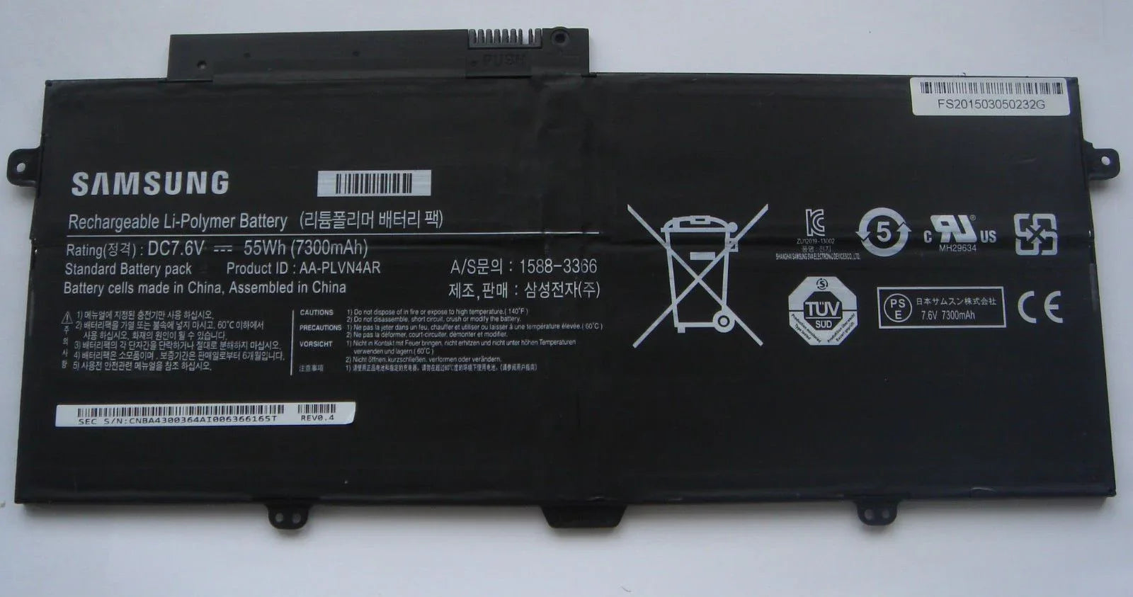 7.6V 55Wh Original AA-PLVN4AR Samsung Ativ Book 9 Plus NP940X3G-K01US,NP940X3G-K04US,NP940X3G-K05US,NP940X3G-K06US Laptop Battery - eBuy UAE