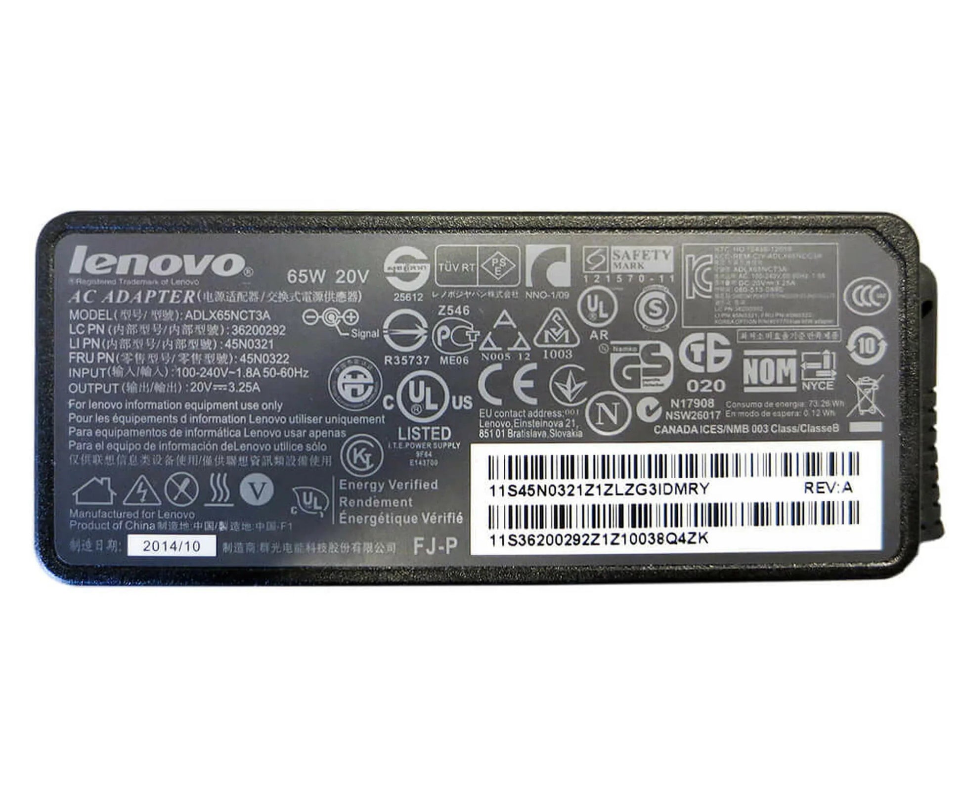 ADLX65NCT3A Genuine 65W Lenovo ThinkPad Z60t, Z61t, R60e, T60, T60p, Z61e, Z61m Laptop Adapter/Chager - eBuy UAE
