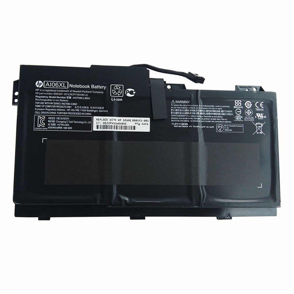 11.4V 96Wh Original AI06XL HSTNN-LB6X HP ZBook 17 G3 808397-421 808451-001 HSTNN-C86C Laptop Netbook Battery - eBuy UAE
