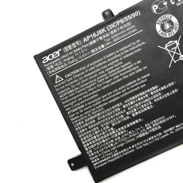 45wh Original AP16J8K Acer C731 3ICP6/55/90 AP16J8K Series Tablet Laptop Battery - eBuy UAE