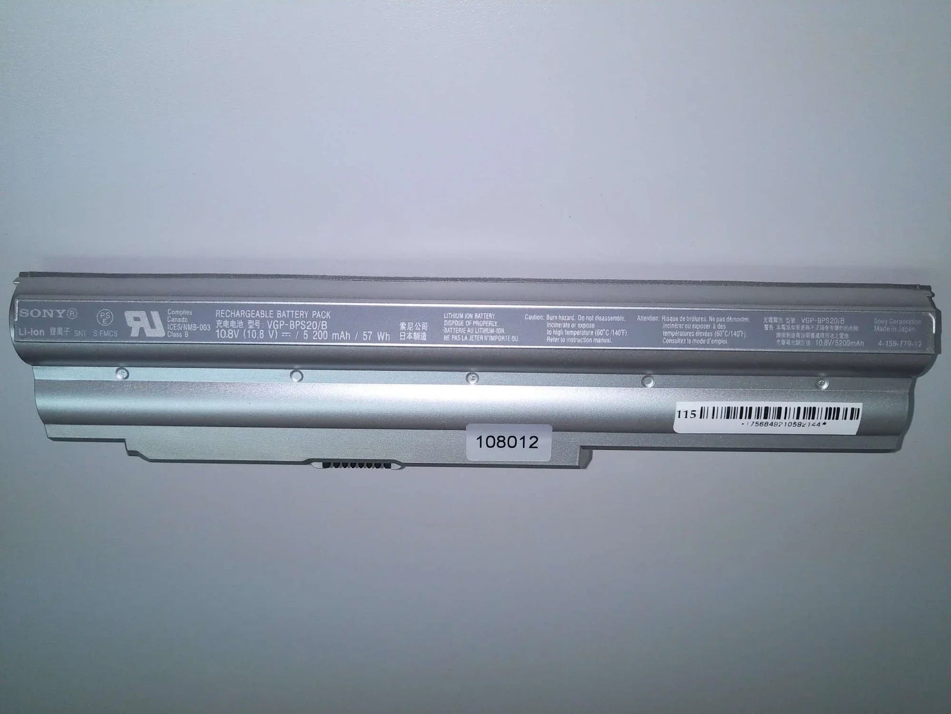 Original VGP-BPS20/S Sony VPCZ1 Series VPCZ115 117 118 125 127 PCG-31111T 31112T Laptop Battery - eBuy UAE