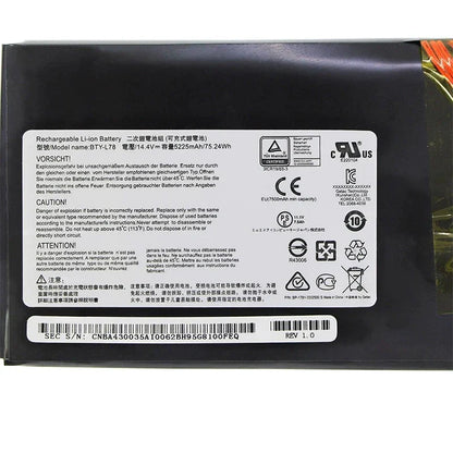 Original MSI BTY-L78 MSI S5 GT80 GT73 GT73VR GT83VR 6RE-026CN 2QE-035CN GT62 16L1 16L2 GT75 Tablet Laptop Battery - eBuy UAE