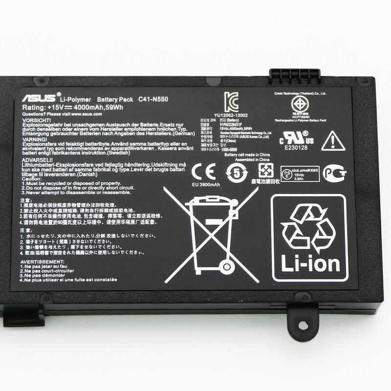 Genuine Asus C41-N550 Laptop Battery for Asus N550J, G550J Series Laptop Battery - eBuy UAE