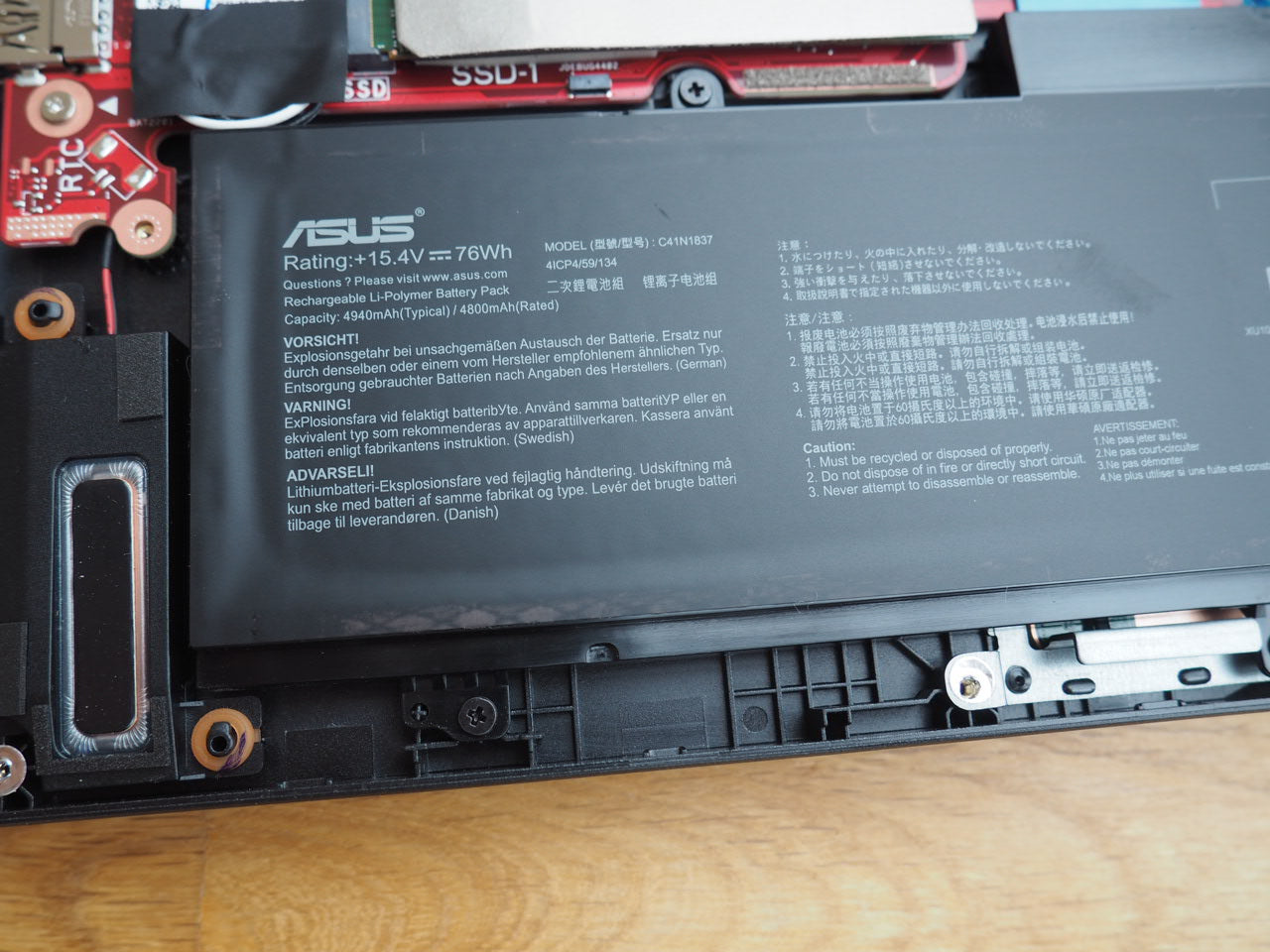 Genuine C41N1837 Asus Pro Art StudioBook Pro 15 W500G5T-HC004T, ROG Zephyrus G15 GA502IU-HN071TS Laptop Battery - eBuy UAE