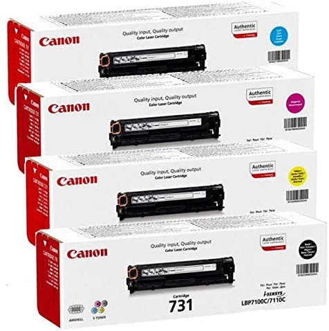 Canon 731 Laser Ink Toner 4 Color Set - Black/Cyan/Yellow/Magenta