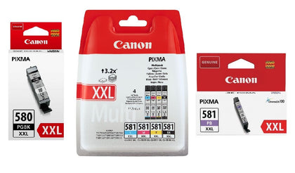Canon CLI-581XXL Extra High Capacity 6 Color Multipack Ink Cartridge for Printer TS9540 Series