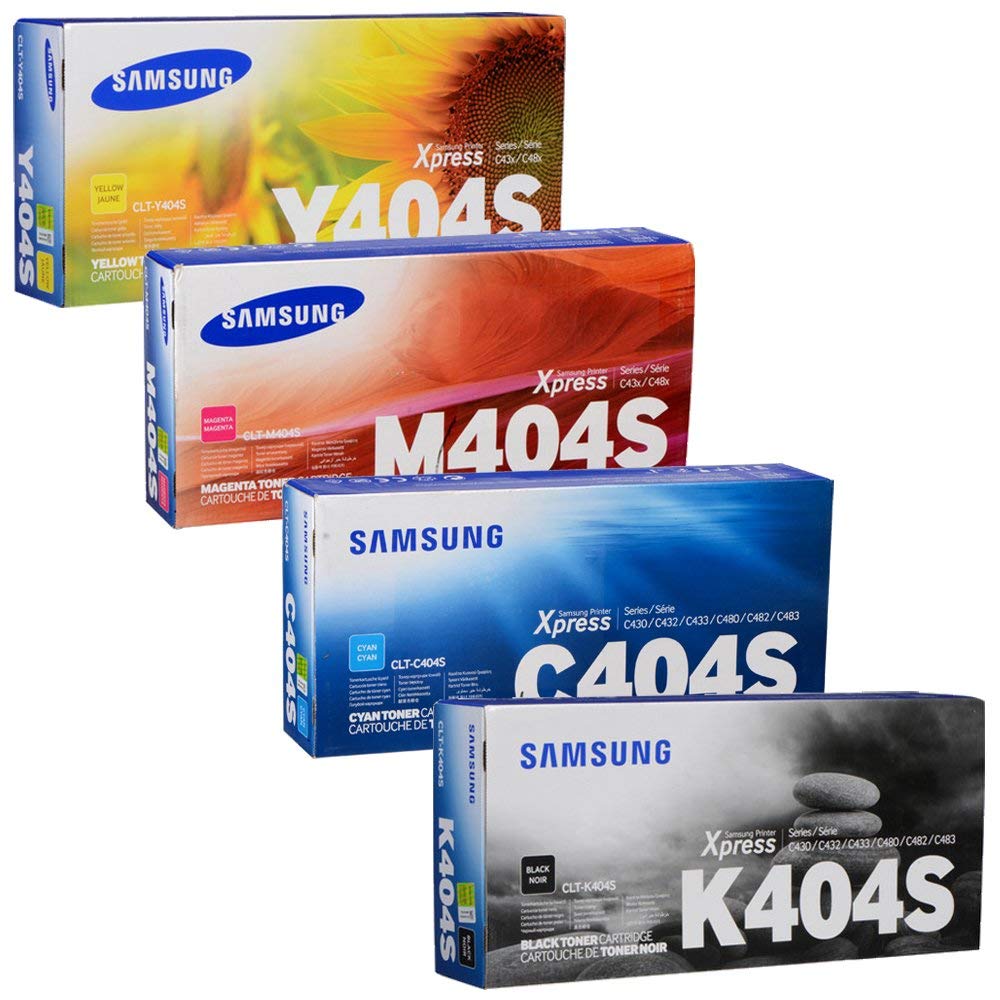 Samsung CLT-404S, CLT404S, 404s Value Pack Toner Set For Xpress SL-C430, SL-C480 Printers
