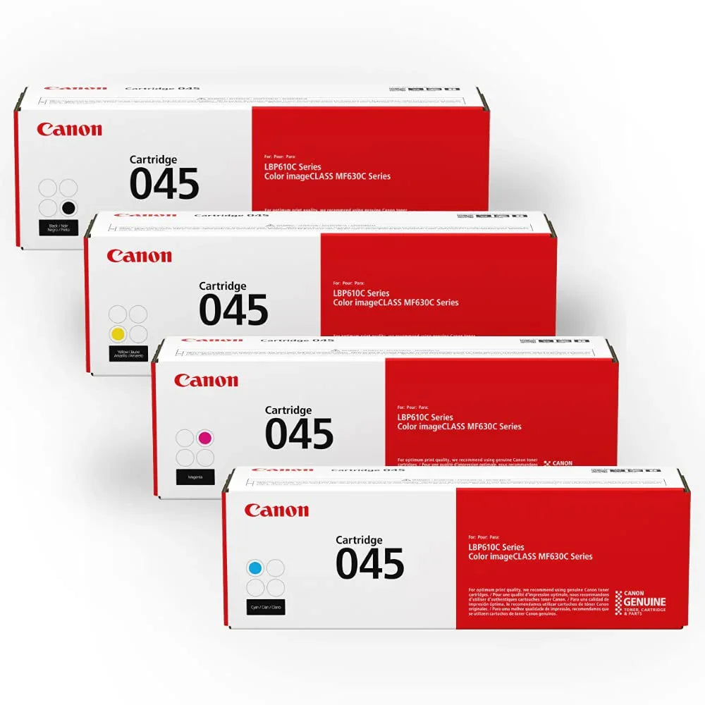Canon 045 Toner Cartridge - Kit A for MF630 Series & MF634Cdw, MF632Cdw, LBP612Cdw Printers, Includes Yellow/Magenta/Cyan/Black - eBuy UAE