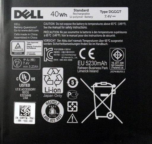 7.4V 40wh Original DGGGT GF5CV Dell XPS 11 XPS11D XPS11R XPS11D-1308T XPS11D-1508T XPS11R-1508T Laptop Battery - eBuy UAE