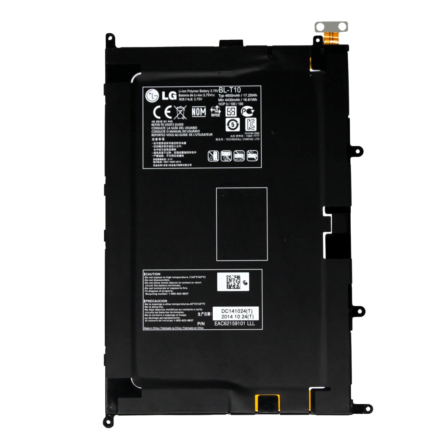 Genuine LG G Pad 8.3 in Table V500 VK810 BL T10 3.75V 17.25Wh 4600mAh BL-T10 Laptop Battery - eBuy UAE