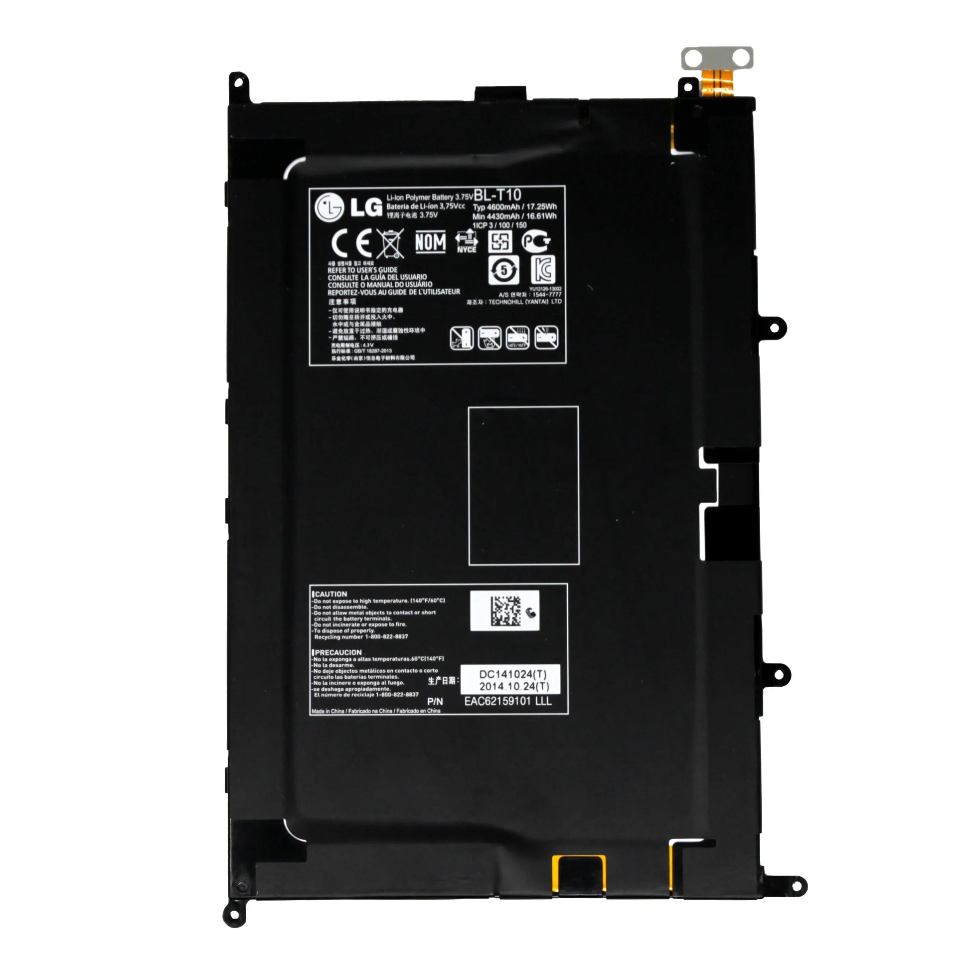 Genuine LG G Pad 8.3 in Table V500 VK810 BL T10 3.75V 17.25Wh 4600mAh BL-T10 Laptop Battery - eBuy UAE