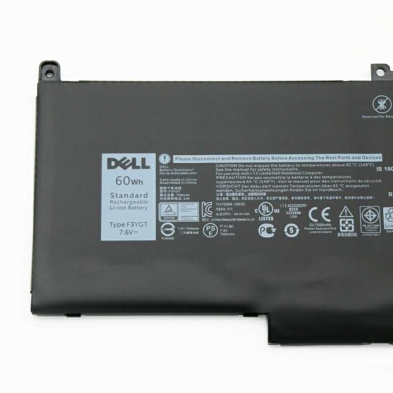 7.6V 60wh Original F3YGT Dell Latitude 12 7000 7280 7480 DM3WC 0DM3WC 2X39G Laptop Battery - eBuy UAE