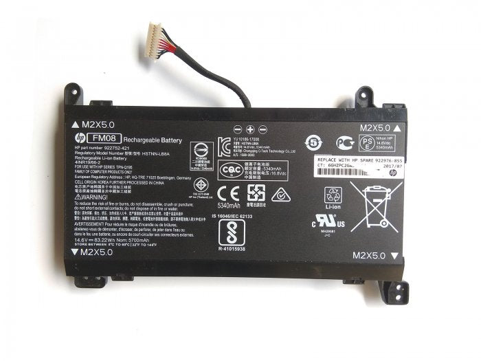 Genuine FM08 HP Omen 17-AN026NS, FM08086 922977-855 TPN-Q195 922753-421 HSTNN-LB8A Laptop Battery 12 cables - eBuy UAE
