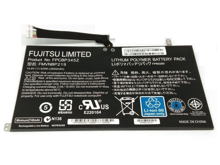 Original Fujitsu FMVNBP219 FPCBP345Z FPB0280 LifeBook UH572 UH552 Ultrabook 14.8V 42Wh 2840mAh Laptop Battery - eBuy UAE