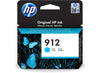 HP 912 Ink Cartridges for HP OfficeJet Pro 8022 8012 8017 printers (3YL80AE)