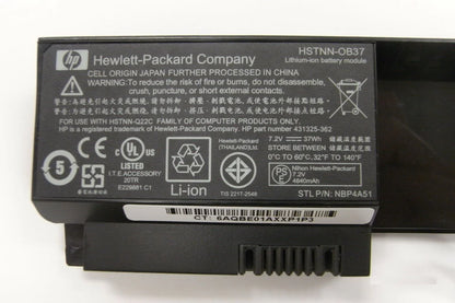 Genuine HP Pavilion tx1000 Series7.2V, 37wh, 4840mAh (HSTNN-OB37) Laptop Battery - eBuy UAE