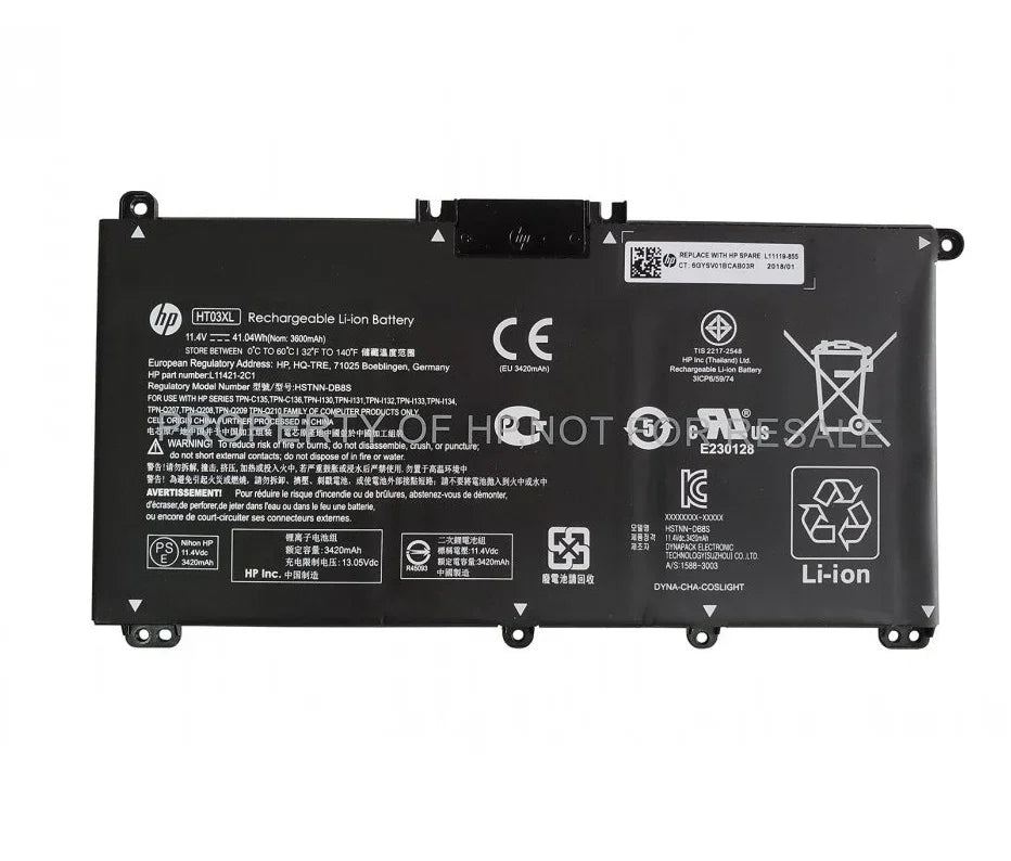 Original TF03XL, HT03XL HP Pavilion 14-CF, 14-CK, 14-BK, 14-BF, 15-CS, 15-CW, 15-DA, 15-DB, 15-DQ, 17-BY, 14-CM, 17-CA, 15-CC111TX, 14-BF050WM Laptop Battery - eBuy UAE