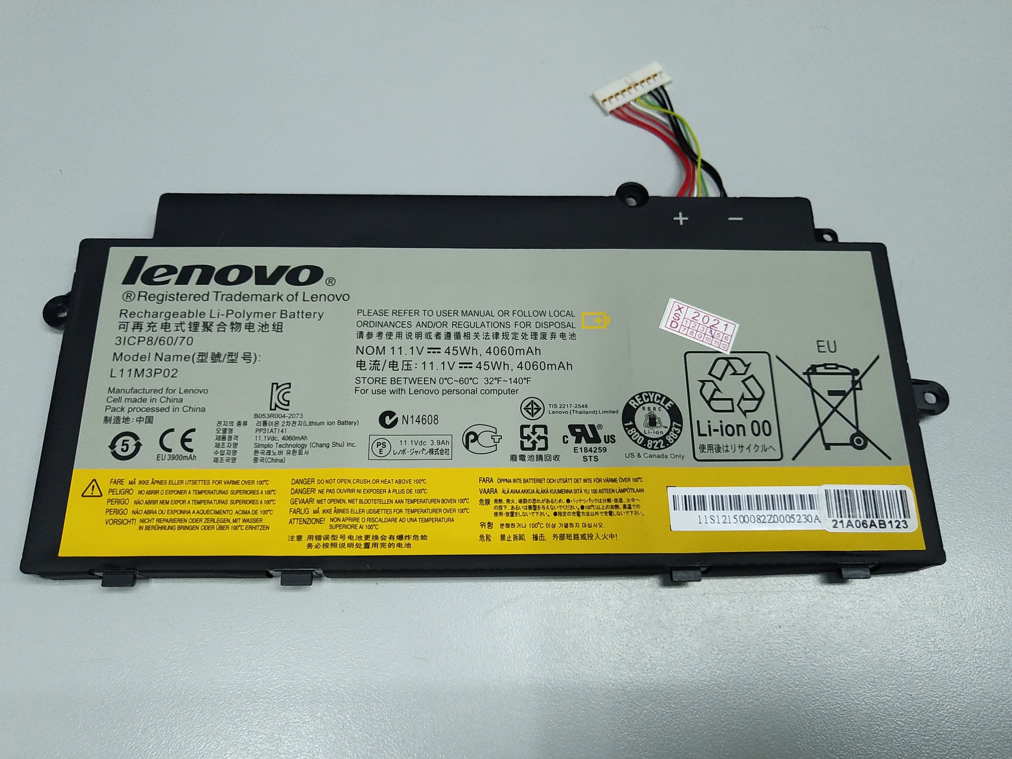 L11M3P02 Genuine Lenovo IdeaPad U510 MBM62GE Laptop Battery - eBuy UAE