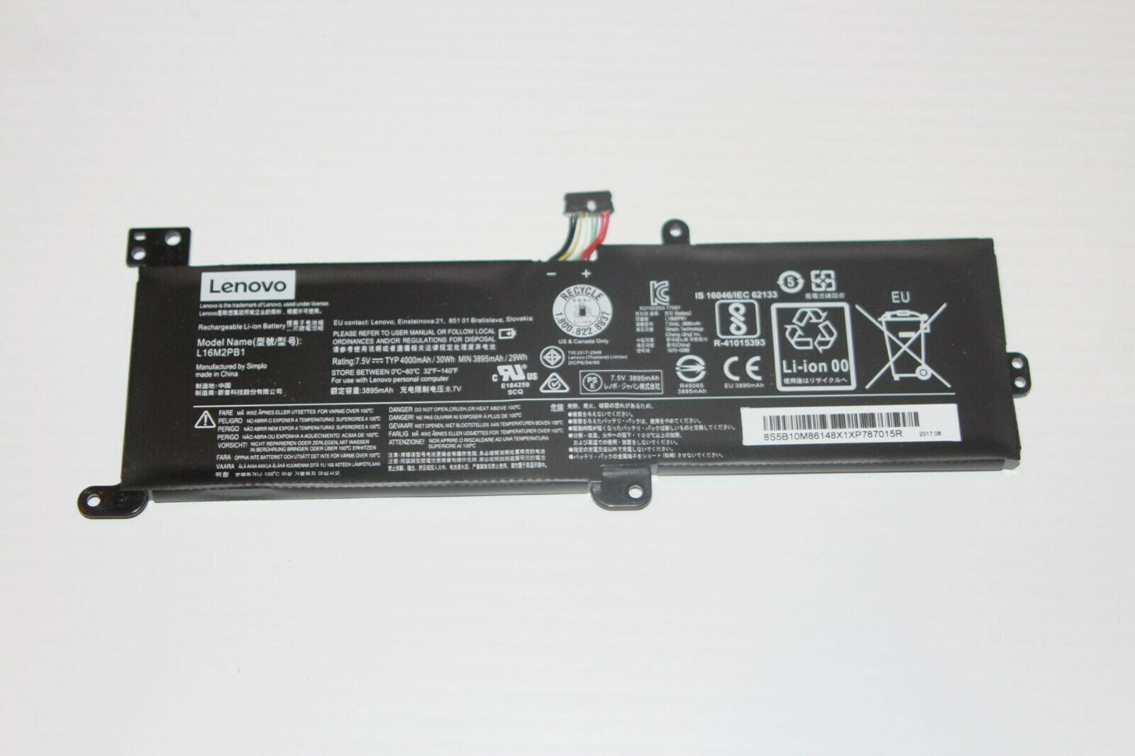 Genuine L16M2PB1 Lenovo IdeaPad 320-15AST(80XV00L8MN), Legion V320-17IKB(81CN003TGE) Laptop Battery - eBuy UAE