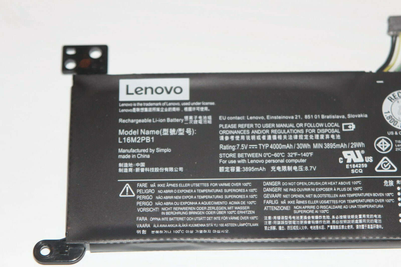 Genuine L16M2PB1 Lenovo IdeaPad 320-15AST(80XV00L8MN), Legion V320-17IKB(81CN003TGE) Laptop Battery - eBuy UAE